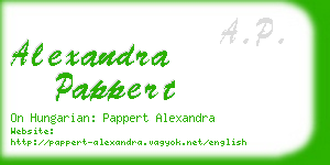 alexandra pappert business card